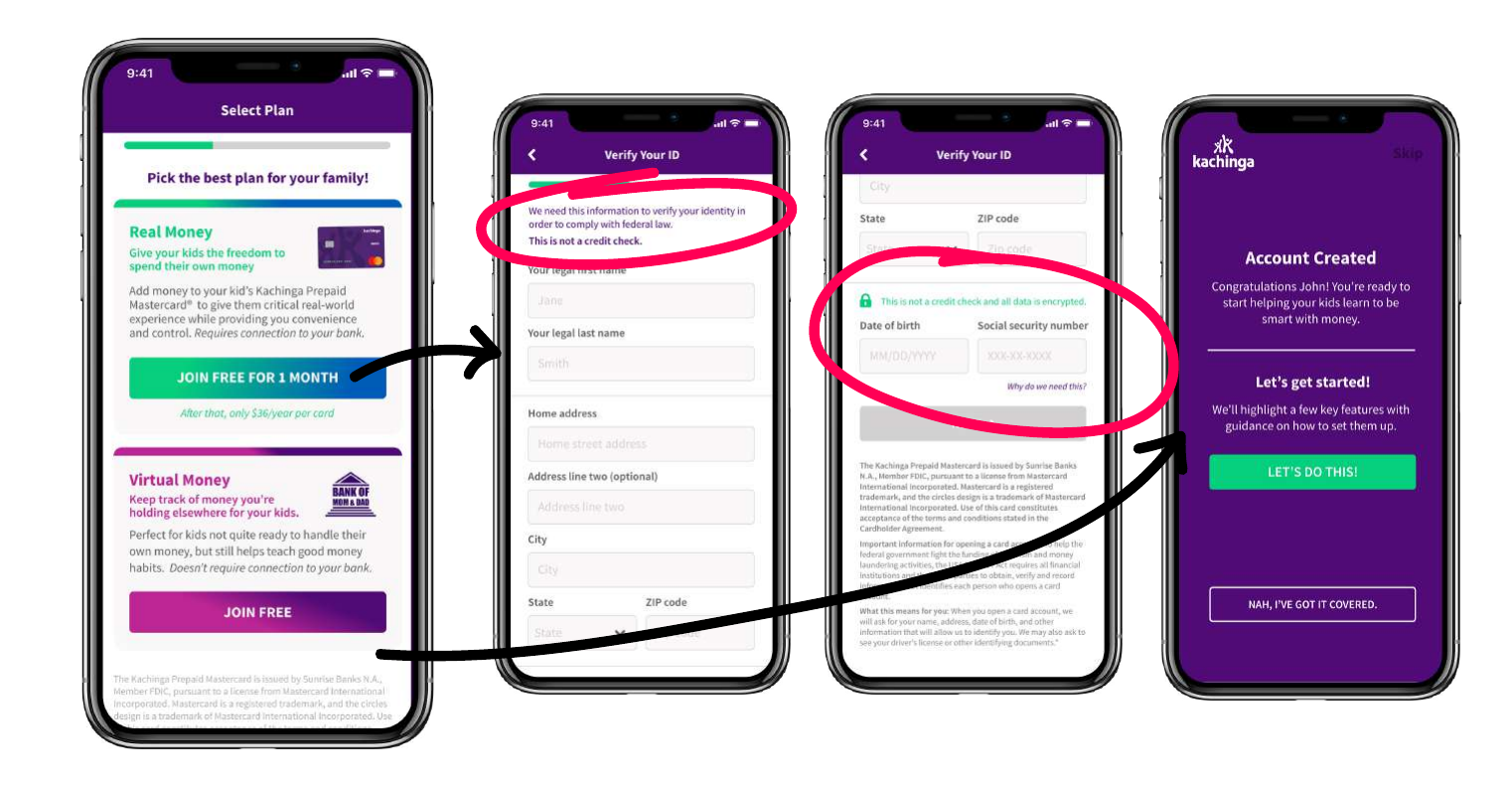 Kachinga signup user testing