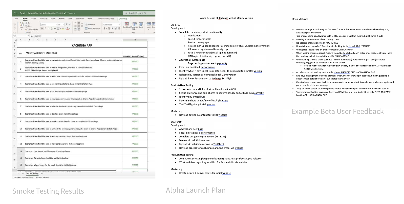 Kachinga user testing results