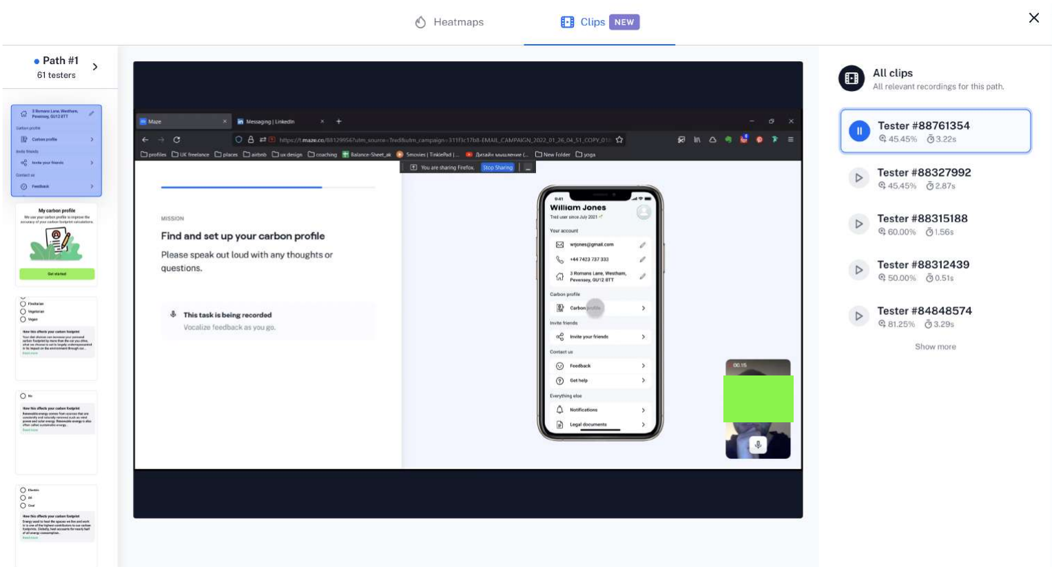 Tred user testing